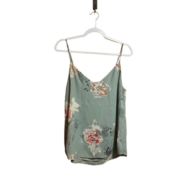 Babaton Light Blue Floral Blouse | Spaghetti Straps | Size Medium - Picture 1 of 3